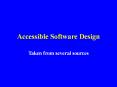 Accessible Software Design PowerPoint PPT Presentation