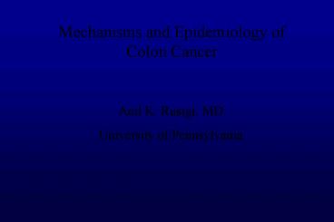Familial Risk for Colorectal Cancer