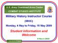Military History Instructor Course PowerPoint PPT Presentation