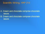Scientific Writing, HRP 214