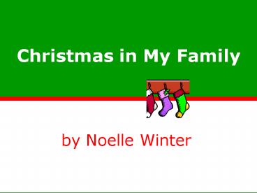 Christmas in My Family