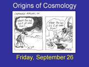 Origins of Cosmology