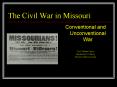 The Civil War in Missouri PowerPoint PPT Presentation