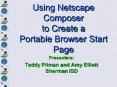 Using Netscape Composer to Create a Portable Browser Start Page PowerPoint PPT Presentation