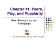 Chapter 11: Peers, Play, and Popularity PowerPoint PPT Presentation