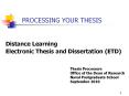 PROCESSING YOUR THESIS PowerPoint PPT Presentation