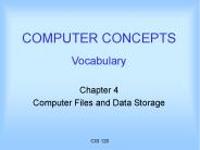 COMPUTER CONCEPTS Vocabulary