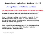 Discussion of topics from Sections 1.1 1.3