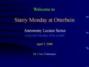 Starry Monday at Otterbein