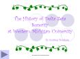 The History of Delta Zeta Sorority at Western Michigan University PowerPoint PPT Presentation