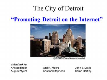 The City of Detroit