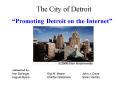 The City of Detroit PowerPoint PPT Presentation