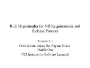 Rich Hypermedia for NB Requirements and Release Process