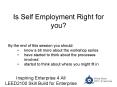 Is Self Employment Right for you PowerPoint PPT Presentation