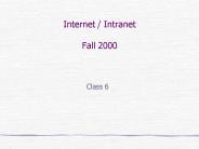 Internet Intranet Fall 2000
