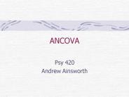ANCOVA