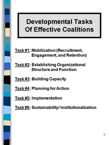Developmental Tasks Of Effective Coalitions