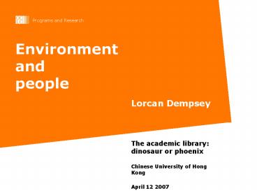 Environment and people