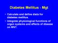 Diabetes Mellitus Mgt PowerPoint PPT Presentation