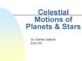 Celestial Motions of Planets PowerPoint PPT Presentation