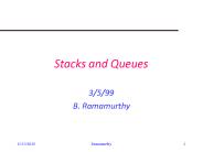 Stacks and Queues
