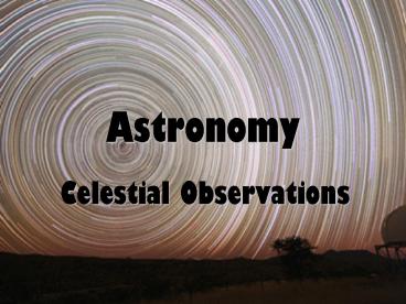 Astronomy