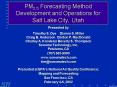 PM2.5 Forecasting Method Development and Operations for Salt Lake City, Utah PowerPoint PPT Presentation