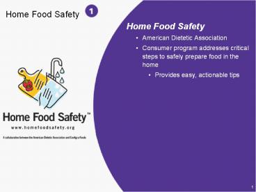 Home Food Safety