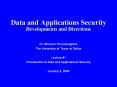 Data and Applications Security Developments and Directions PowerPoint PPT Presentation