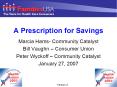 A Prescription for Savings PowerPoint PPT Presentation
