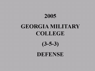 Georgia Military College Defense
