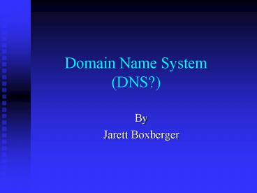 Domain Name System DNS