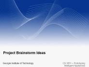 Project Brainstorm Ideas