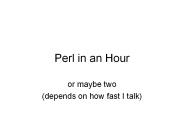 Perl in an Hou