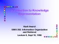 Introduction to Knowledge Representation PowerPoint PPT Presentation