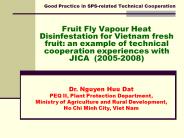 Good Practice in SPSrelated Technical Cooperation