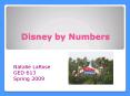 Disney by Numbers PowerPoint PPT Presentation