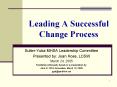 Leading A Successful Change Process PowerPoint PPT Presentation