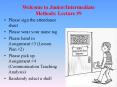 Welcome to JuniorIntermediate Methods: Lecture PowerPoint PPT Presentation