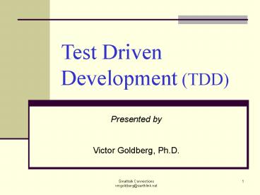 Test Driven Development (TDD)