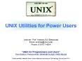 UNIX Utilities for Power Users PowerPoint PPT Presentation