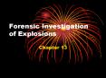 Forensic Investigation of Explosions PowerPoint PPT Presentation
