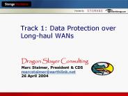 Track 1: Data Protection over Long-haul WANs