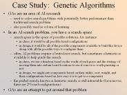 Case Study: Genetic Algorithms