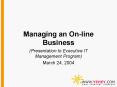 Managing an Online Business PowerPoint PPT Presentation