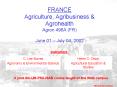 FRANCE Agriculture, Agribusiness PowerPoint PPT Presentation