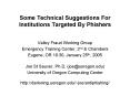 Some Technical Suggestions For Institutions Targeted By Phishers PowerPoint PPT Presentation