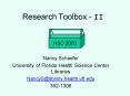 Research Toolbox II PowerPoint PPT Presentation