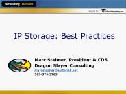 IP Storage: Best Practices