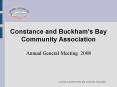 Constance and Buckham's Bay Community Association PowerPoint PPT Presentation